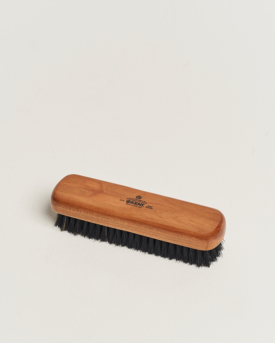 Men | Garment Care | Kent Brushes | Small Cherry Wood Travel Clothing Brush