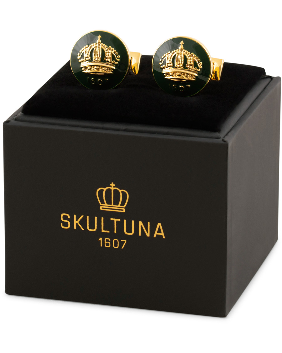 Men | Skultuna The Crown Cufflinks Green | Skultuna | The Crown Cufflinks Green