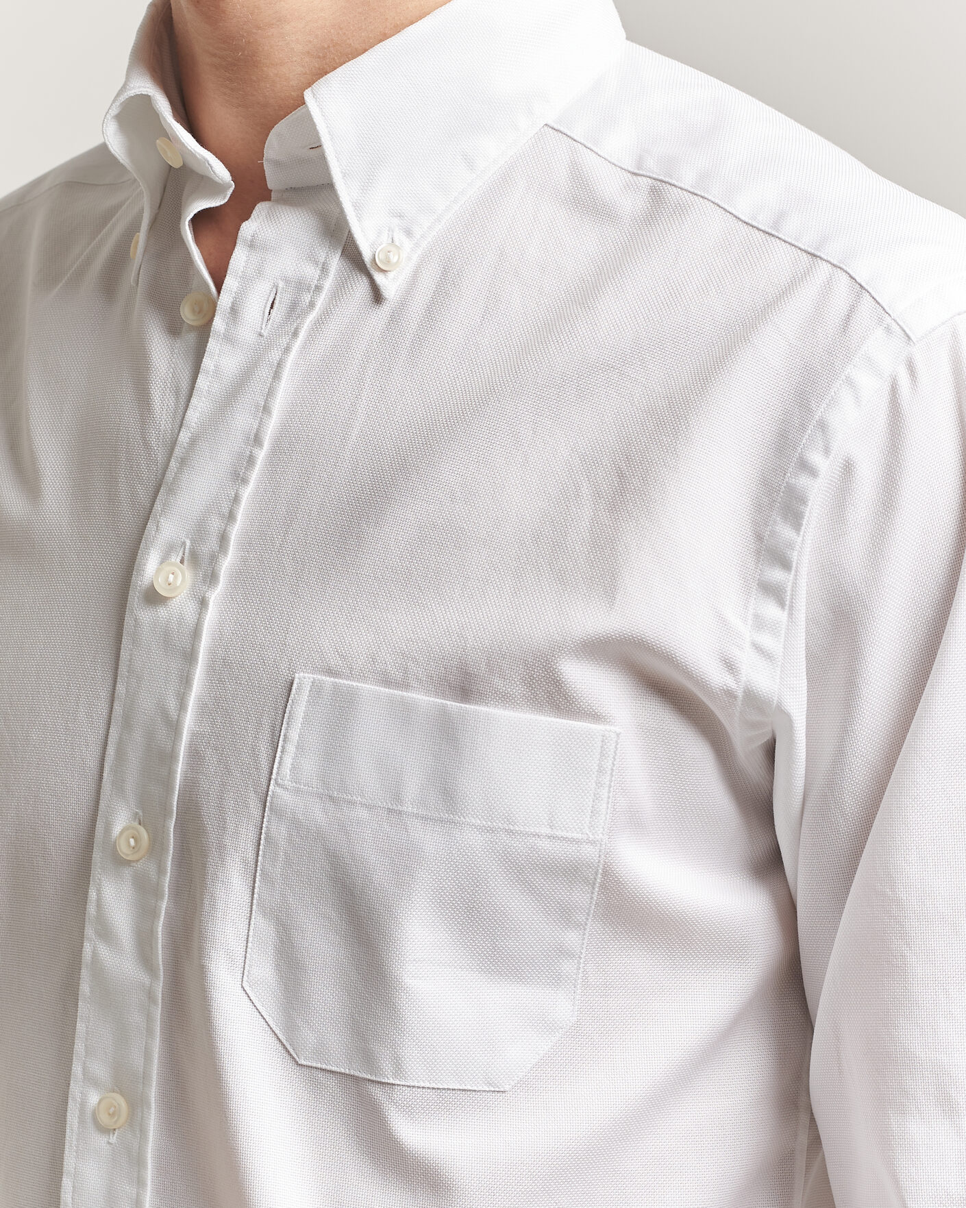 Eton Slim Fit Royal Oxford Button Down White at CareOfCarl.com