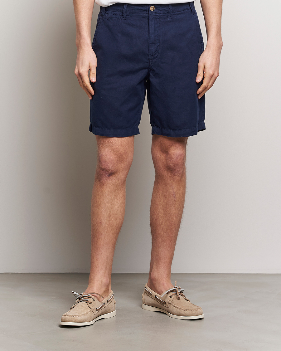 Homme |  | Polo Ralph Lauren | Cotton/Linen Shorts Newport Navy