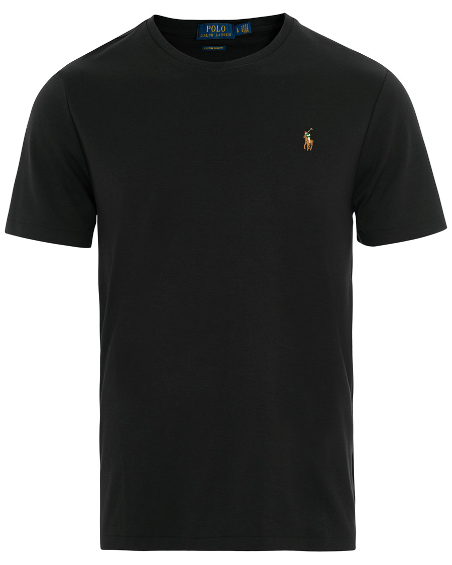 Men | T-Shirts | Polo Ralph Lauren | Luxury Pima Cotton Crew Neck Tee Black