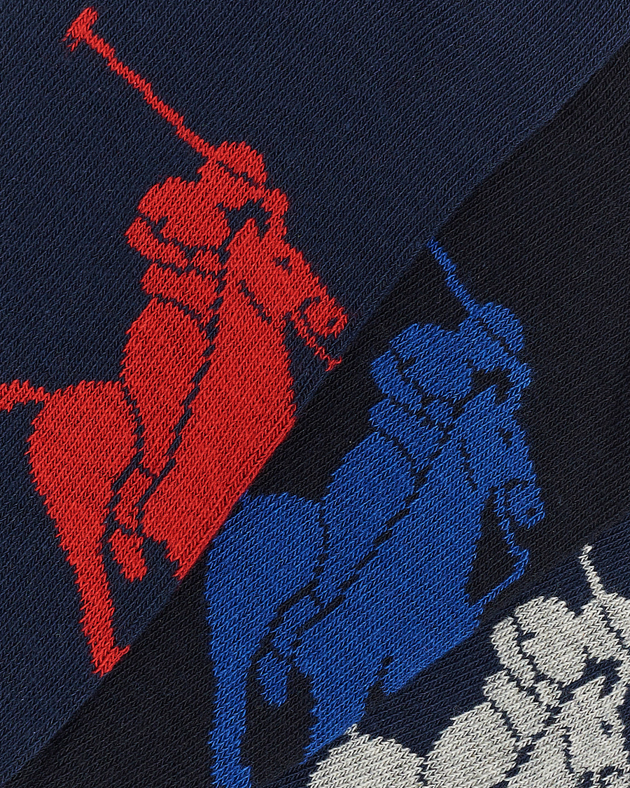 Men | Underwear & Socks | Polo Ralph Lauren | 3-Pack Sneaker Sock Navy Multi