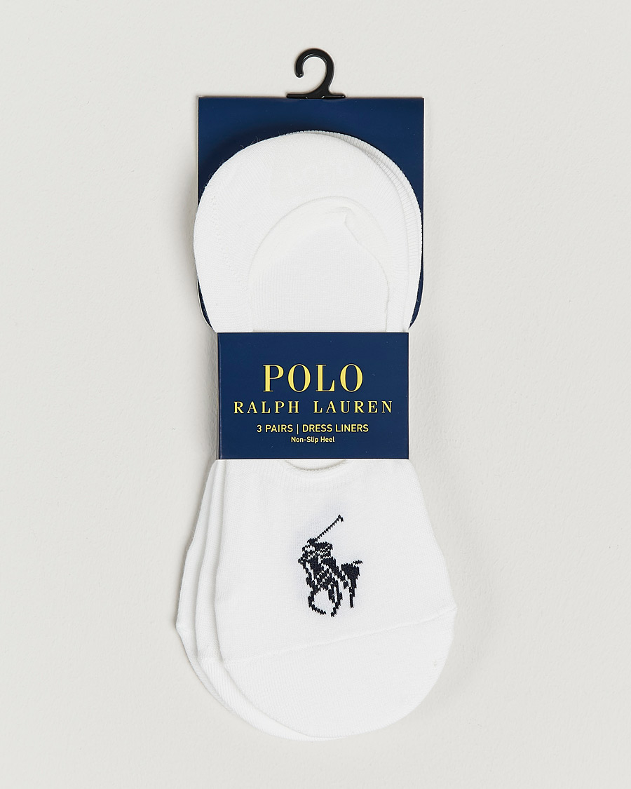 Men |  | Polo Ralph Lauren | 3-Pack No Show Big Pony Pony Socks White
