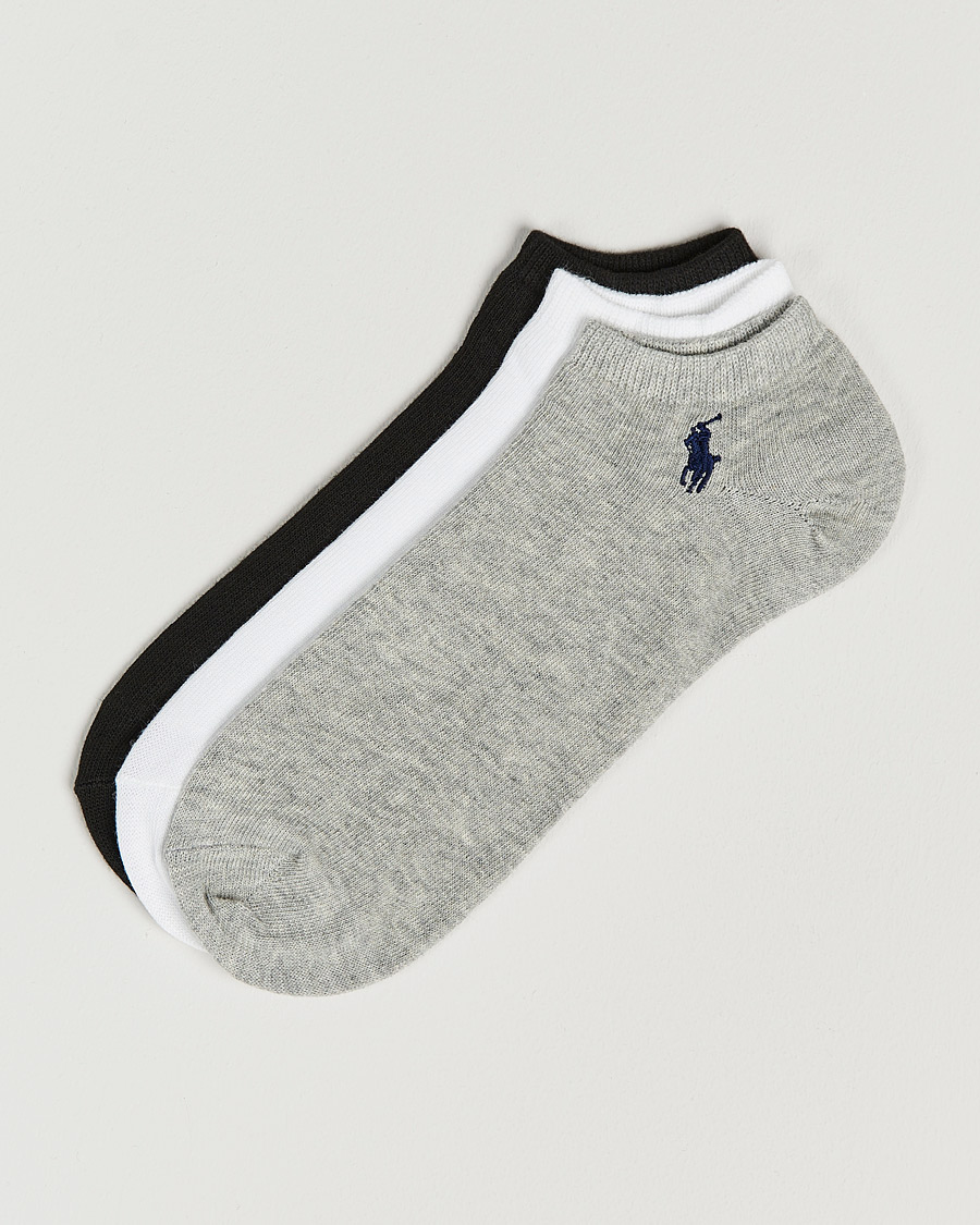 Men | Underwear & Socks | Polo Ralph Lauren | 3-Pack Ghost Sock Black/White/Grey