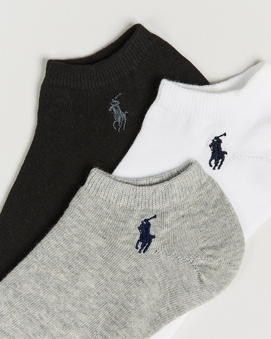 Men | Underwear & Socks | Polo Ralph Lauren | 3-Pack Ghost Sock Black/White/Grey