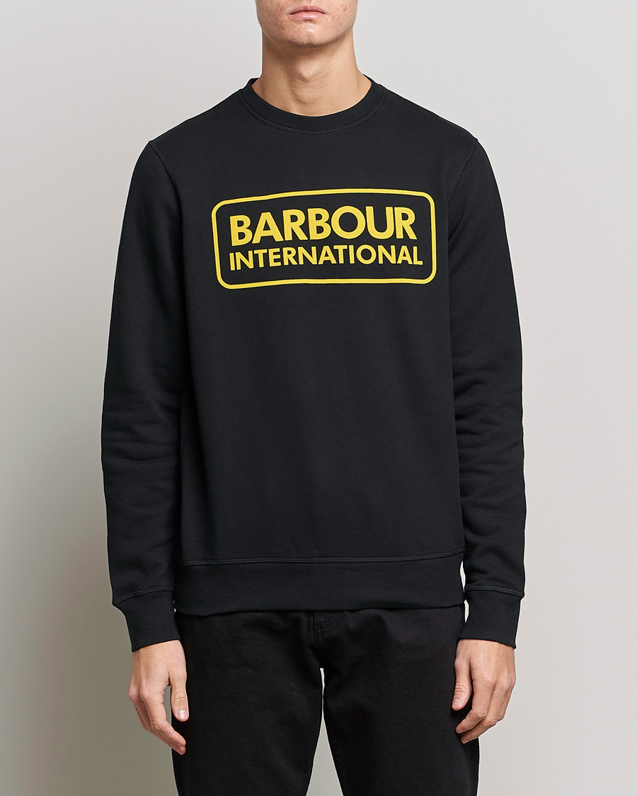 Herr |  | Barbour International | Large Logo Sweatshirt Black