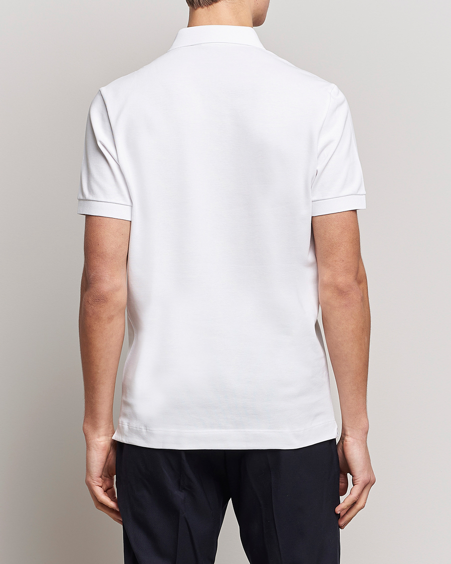 Men | Polo Shirts | Lacoste | Regular Fit Tonal Crocodile Poloshirt White