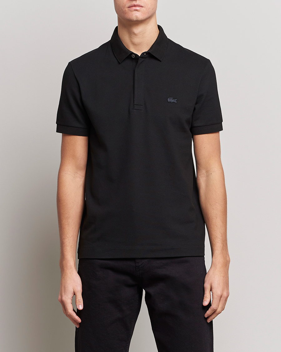 mens black lacoste polo shirt