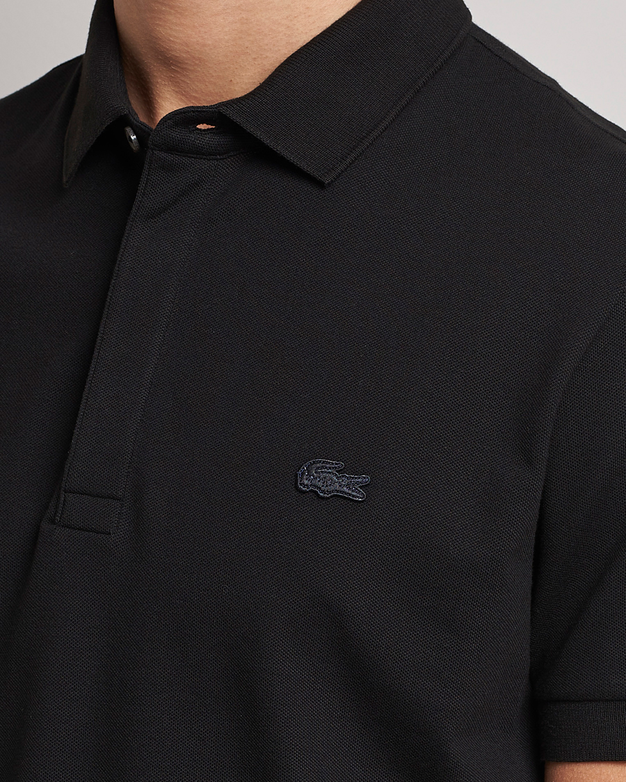 Men | Polo Shirts | Lacoste | Regular Fit Tonal Crocodile Poloshirt Black