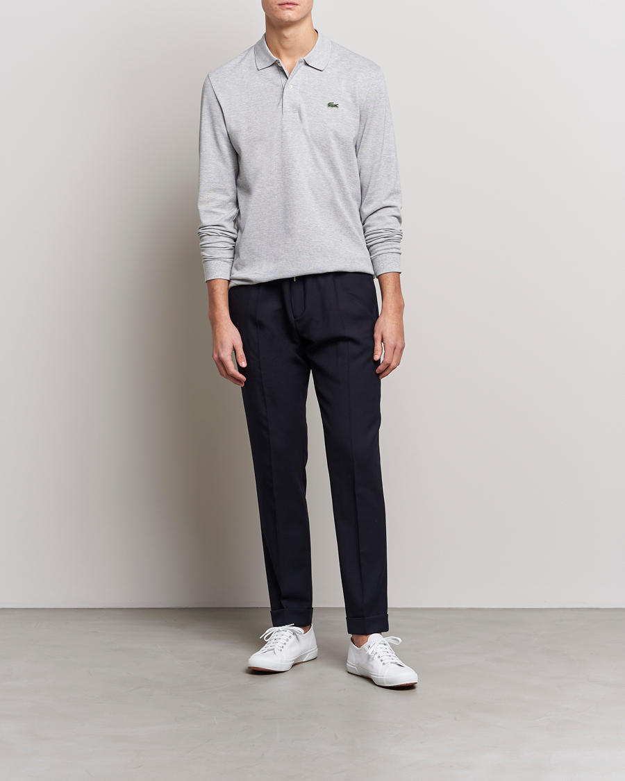 Men | Long Sleeve Polo Shirts | Lacoste | Long Sleeve Original Polo Grey