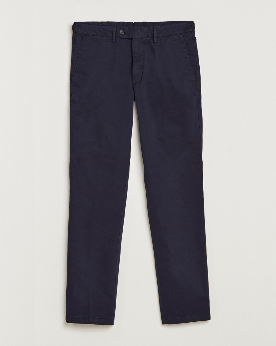 Men | Trousers | Oscar Jacobson | Danwick Side Adjusters Chino Navy
