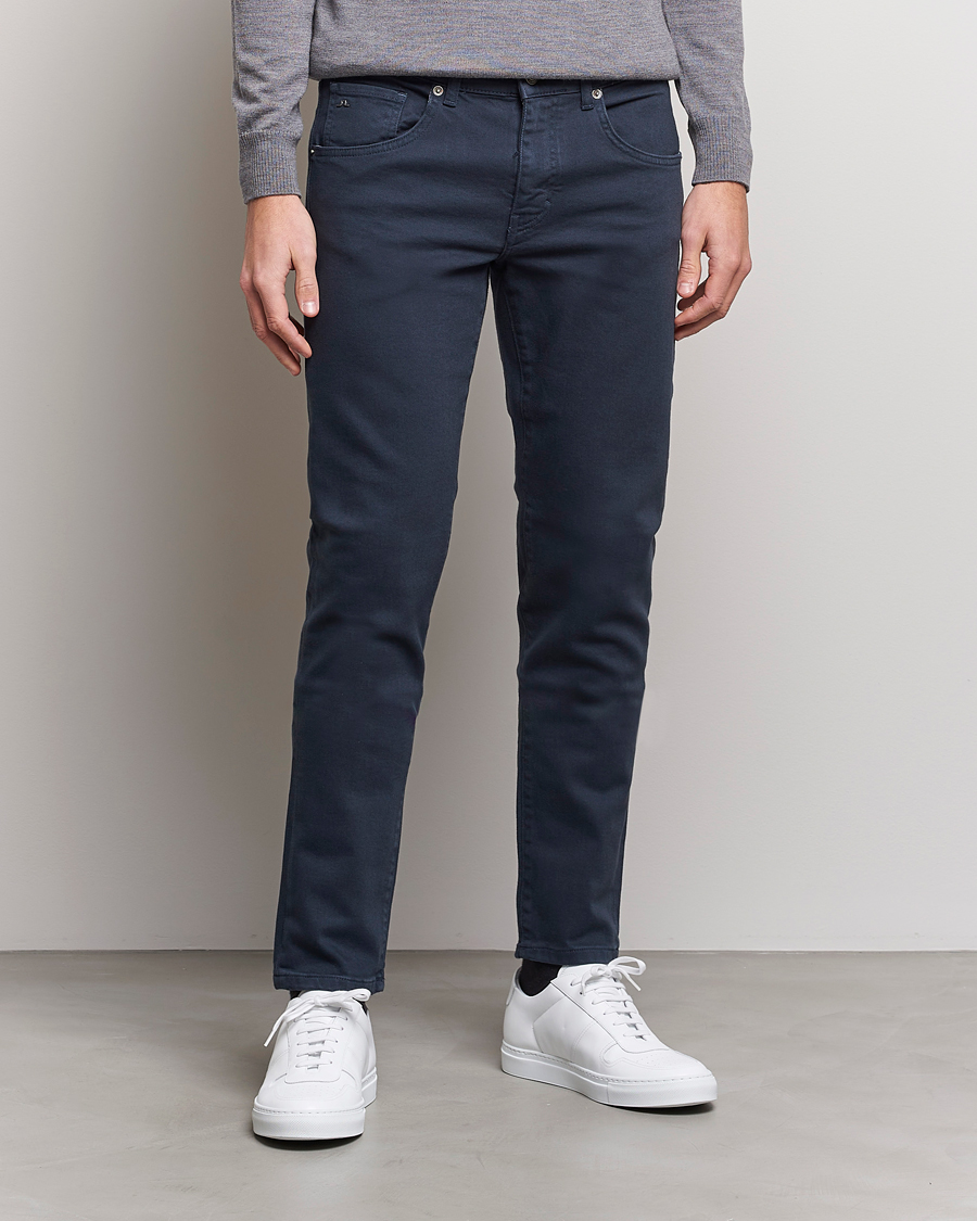 Men | Casual Trousers | J.Lindeberg | Jay Solid Stretch 5-Pocket Pants Navy