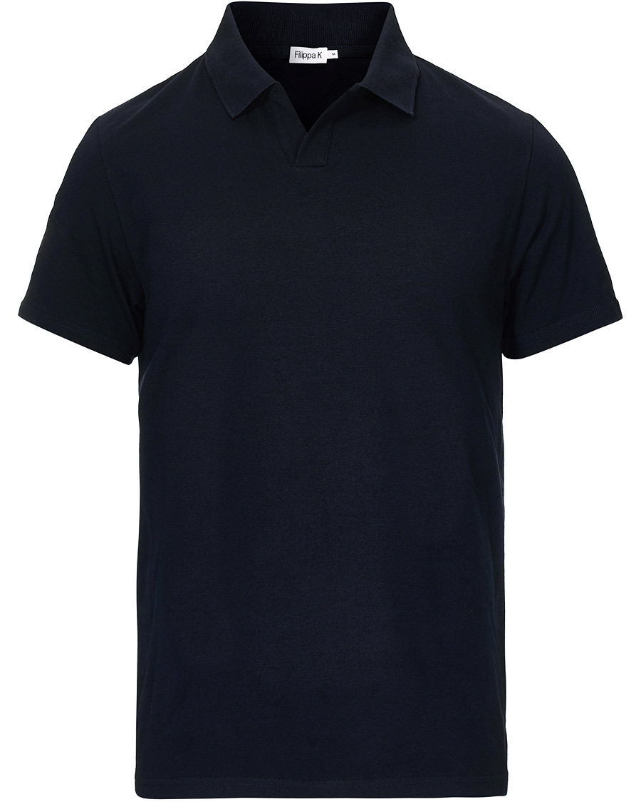 Men |  | Filippa K | Soft Lycra Polo T-Shirt Navy