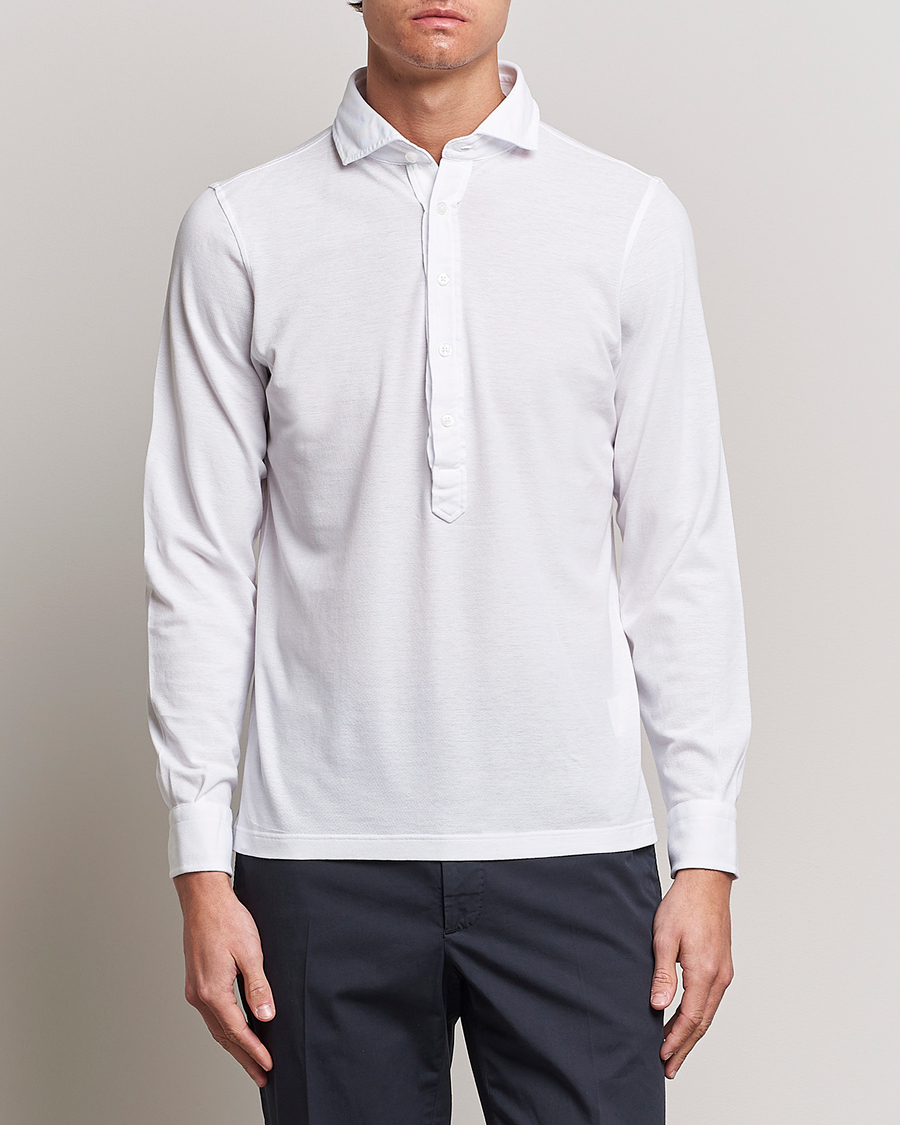 Herr | Skjortor | Gran Sasso | Popover Shirt White