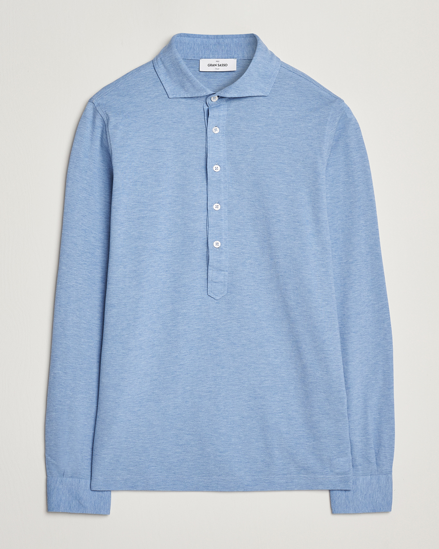 Men | Shirts | Gran Sasso | Popover Shirt Light Blue