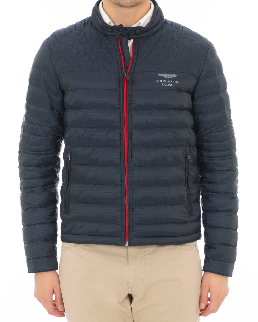 Hackett AMR Lightweight Quilted Jacket Navy hos