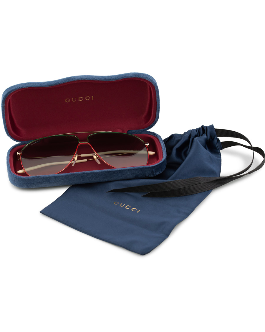 Men | Gucci GG0440S Sunglasses Gold/Green | Gucci | GG0440S Sunglasses Gold/Green