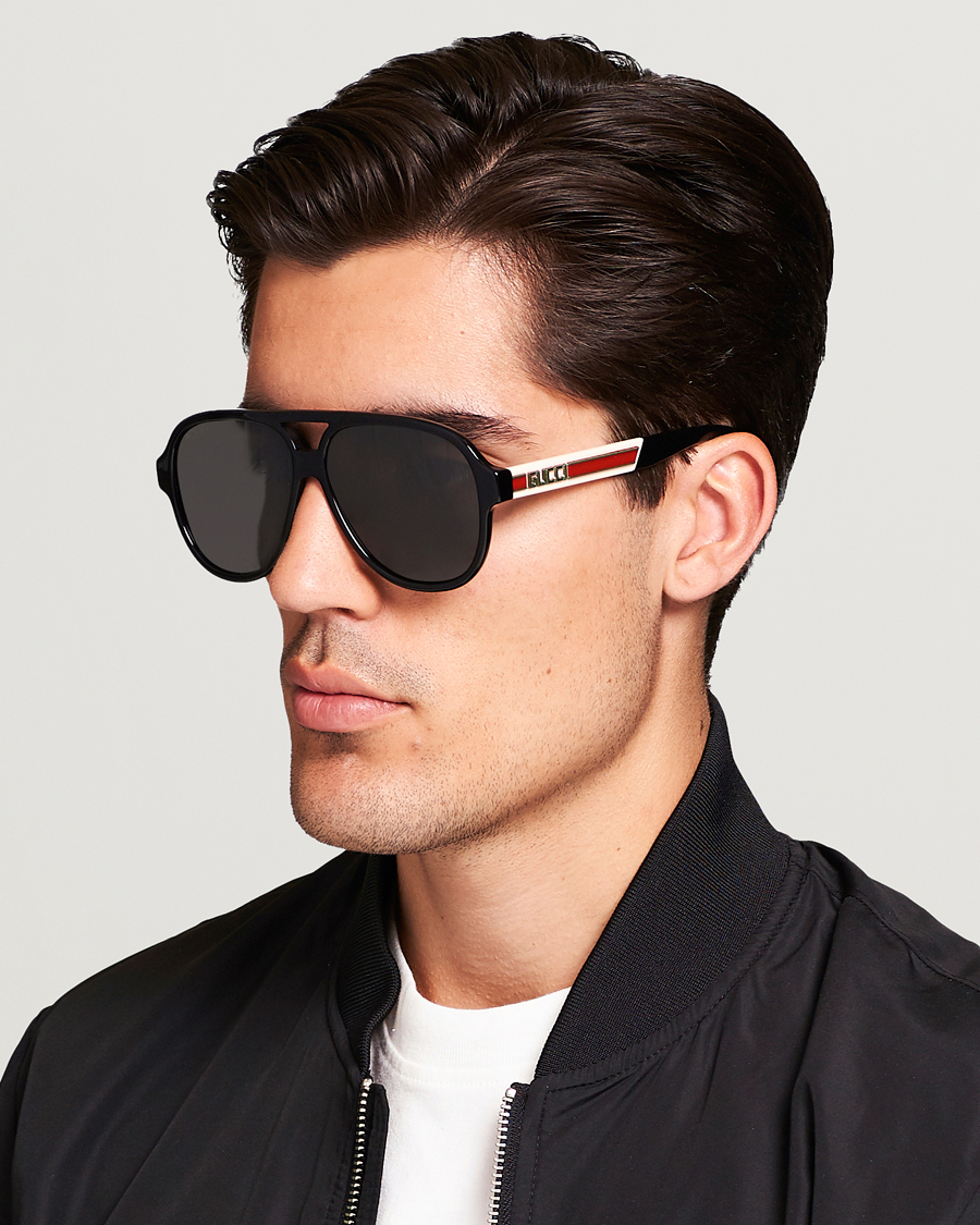 gucci sunglasses black white