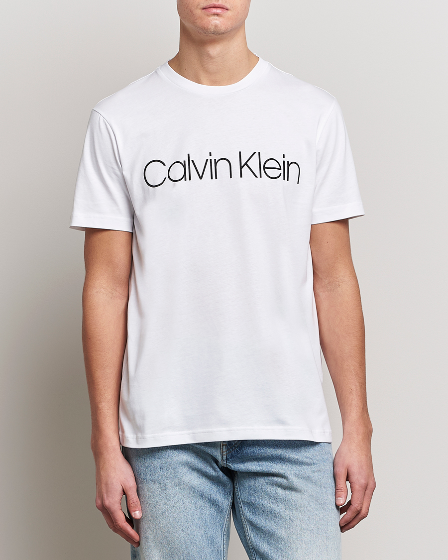 Calvin Klein Front Logo Tee White at 