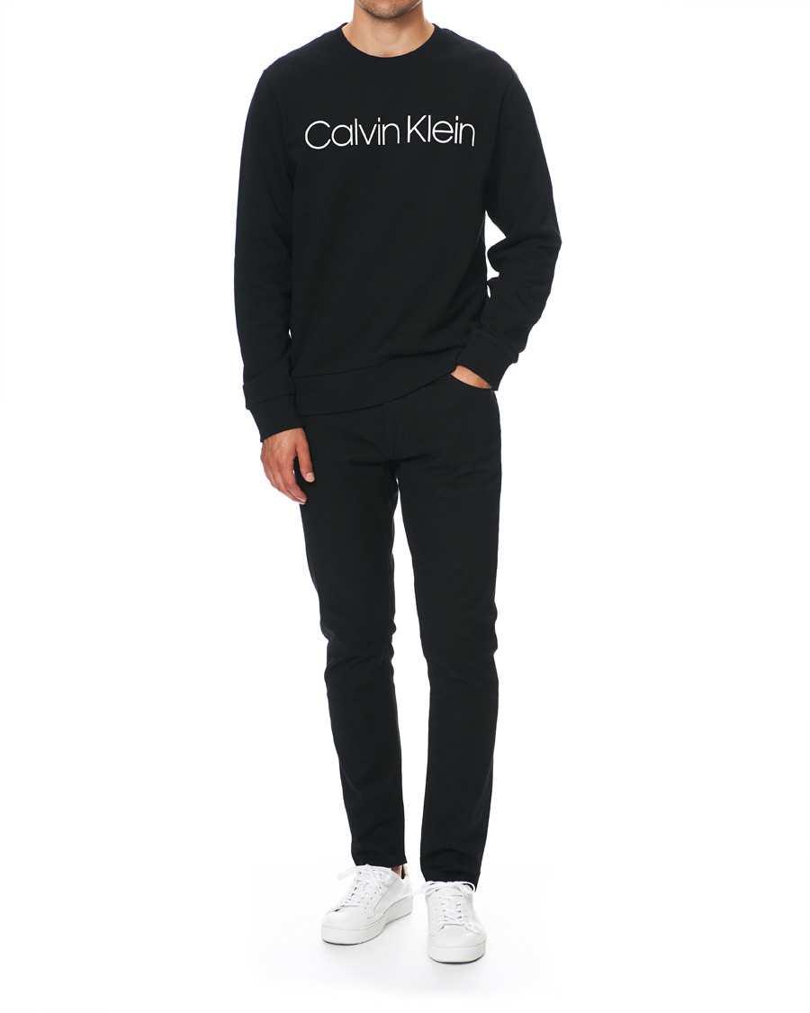 Men |  | Calvin Klein | Front Logo Sweatshirt Black