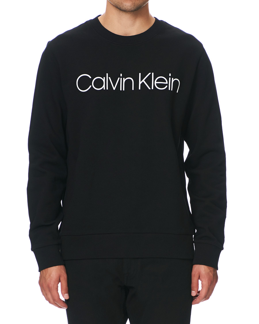 Men |  | Calvin Klein | Front Logo Sweatshirt Black