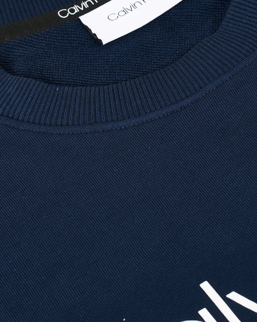 Men | Sweaters & Knitwear | Calvin Klein | Front Logo Sweatshirt Navy