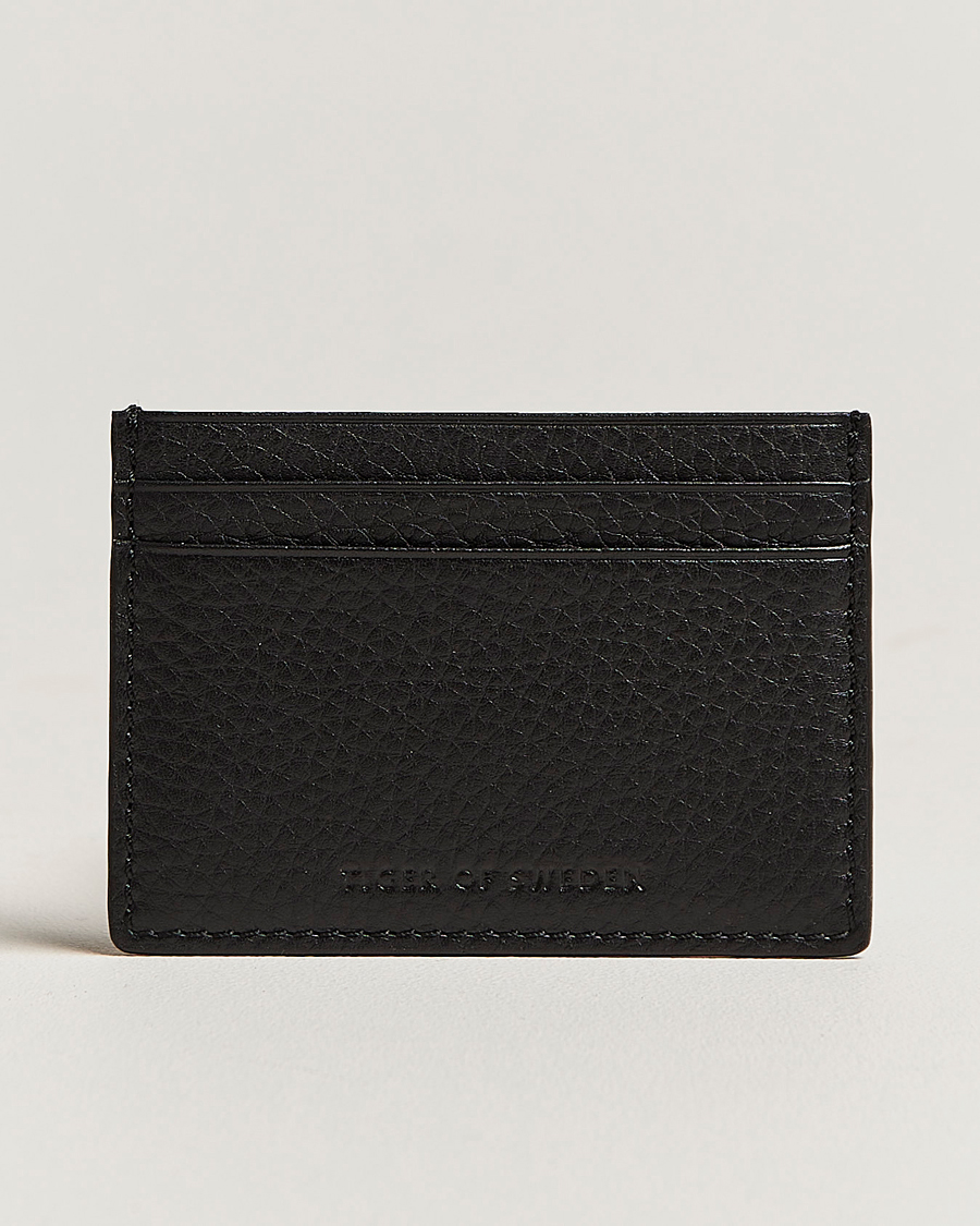 Men | Wallets | Tiger of Sweden | Wake Grained Leather Cardholder Black