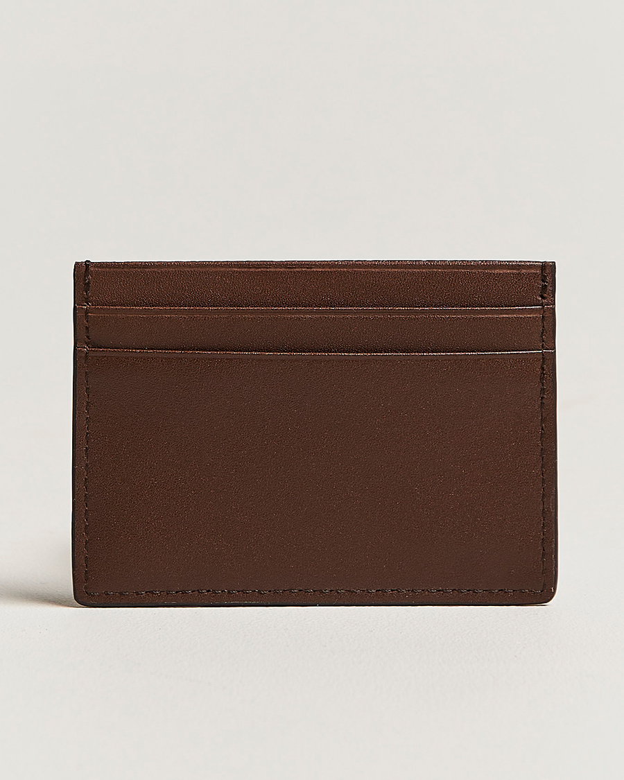Men | Wallets | Tiger of Sweden | Wake Grained Leather Cardholder Brown
