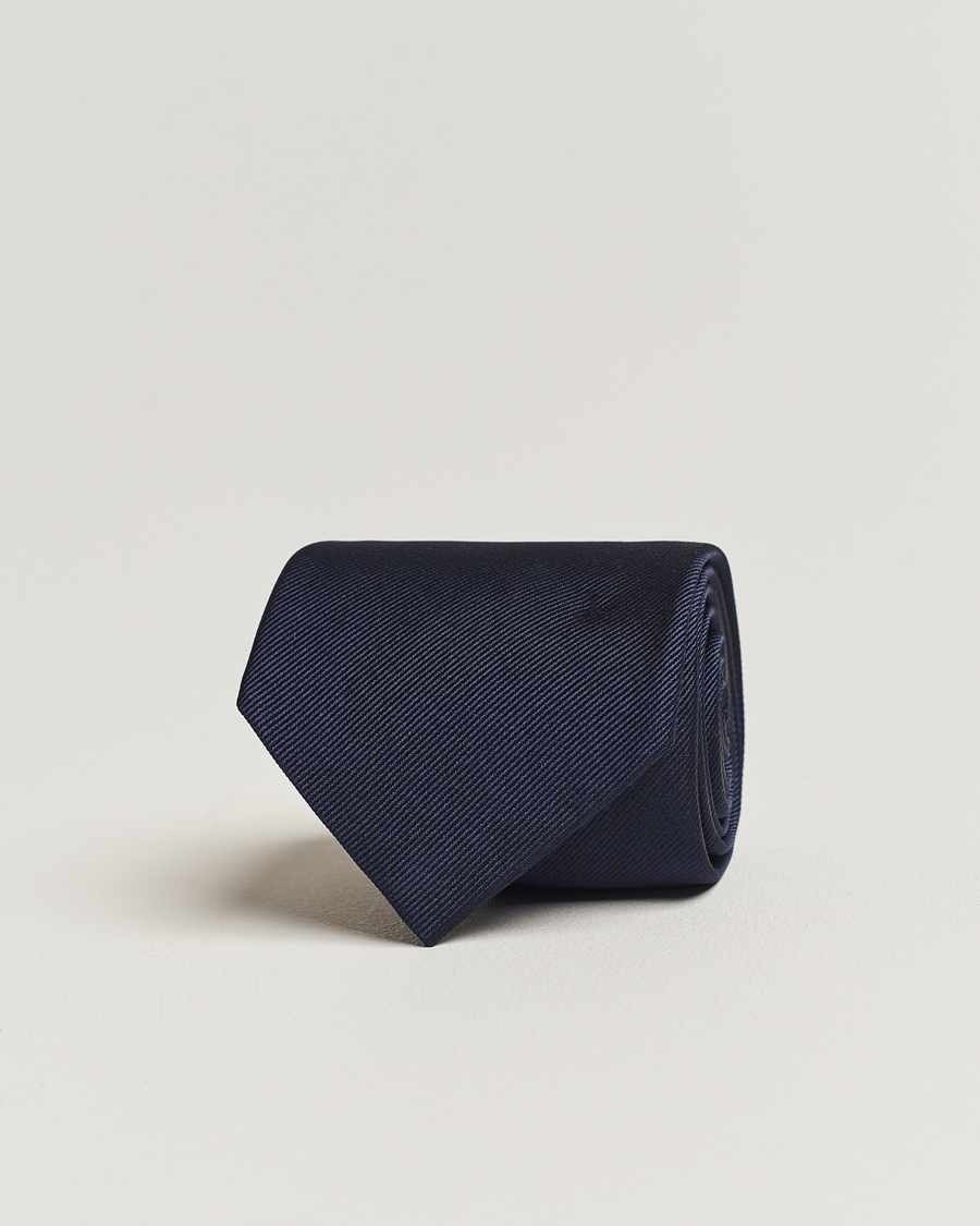 Men | Ties | Amanda Christensen | Plain Classic Tie 8 cm Navy