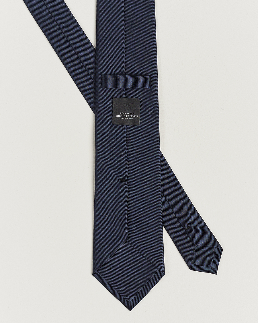 Men | Ties | Amanda Christensen | Plain Classic Tie 8 cm Navy