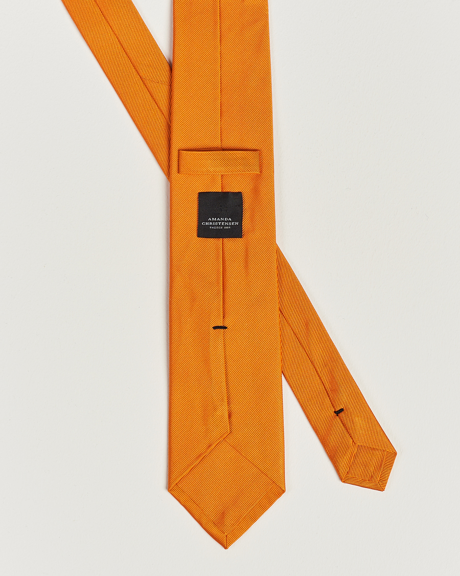 Men | Ties | Amanda Christensen | Plain Classic Tie 8 cm Orange