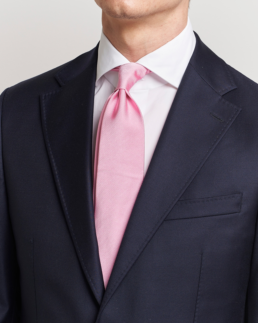 Men | Accessories | Amanda Christensen | Plain Classic Tie 8 cm Pink