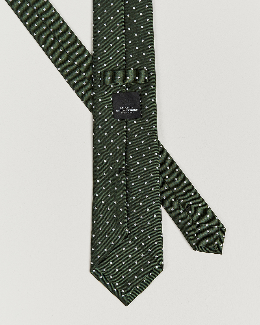 Men |  | Amanda Christensen | Dot Classic Tie 8 cm Green/White