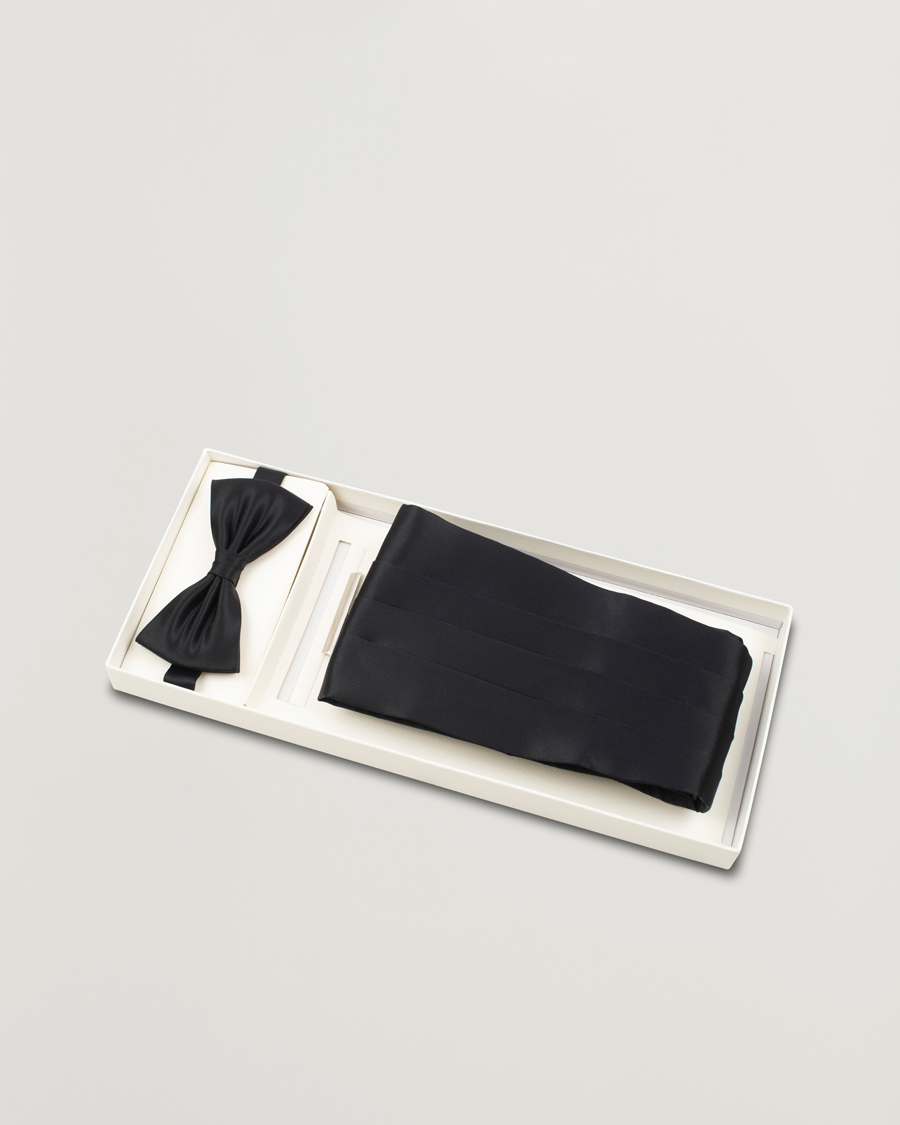 Men | Bow Ties | Amanda Christensen | Silk Cummerbund Set Black Black