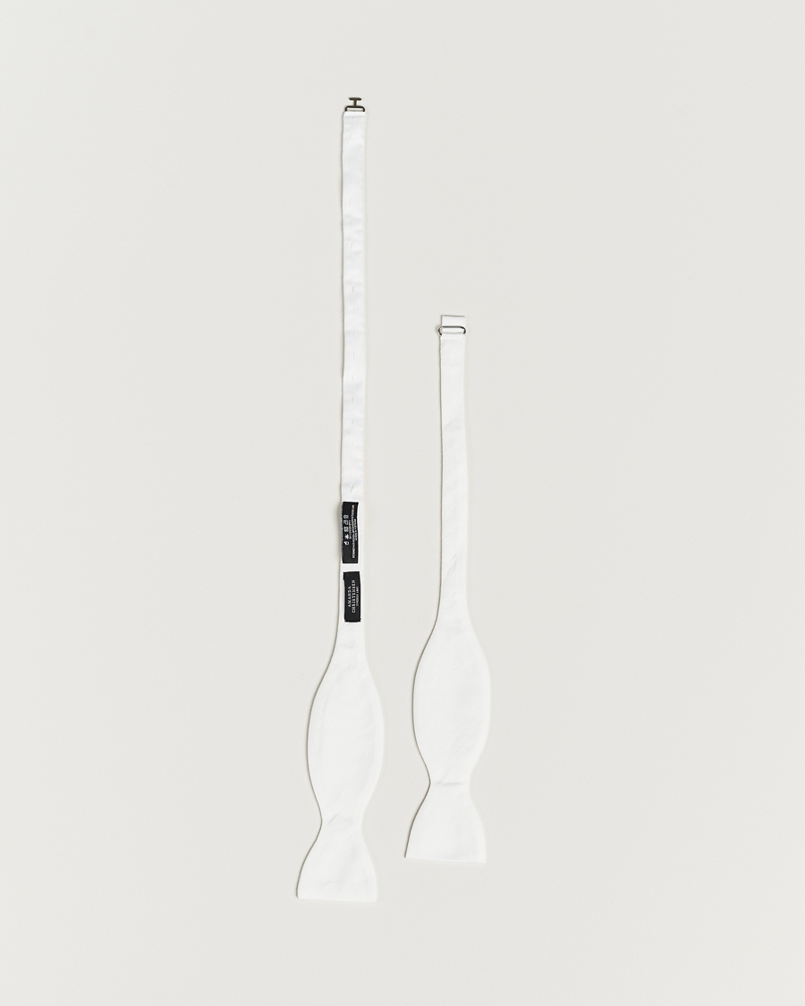 Men | Bow Ties | Amanda Christensen | Cotton Pique Self Tie White