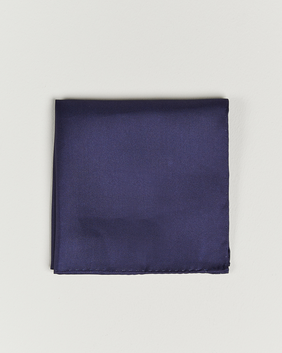 Men | Pocket Squares | Amanda Christensen | Handkercheif Silk Navy