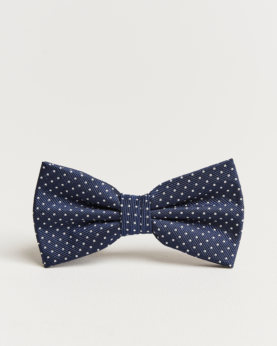Men | Bow Ties | Amanda Christensen | Micro Dot Pre Tie Silk Navy