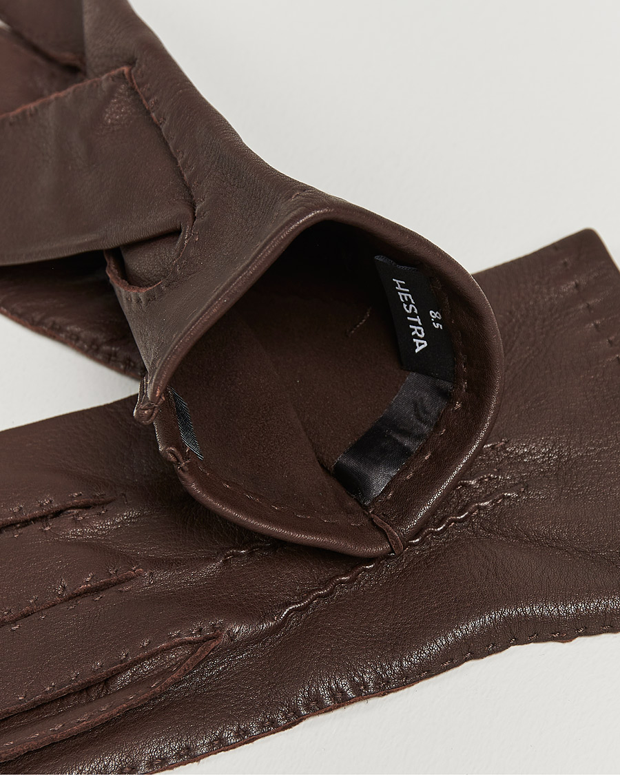 Men | Warming accessories | Hestra | Henry Unlined Deerskin Glove Chocolate