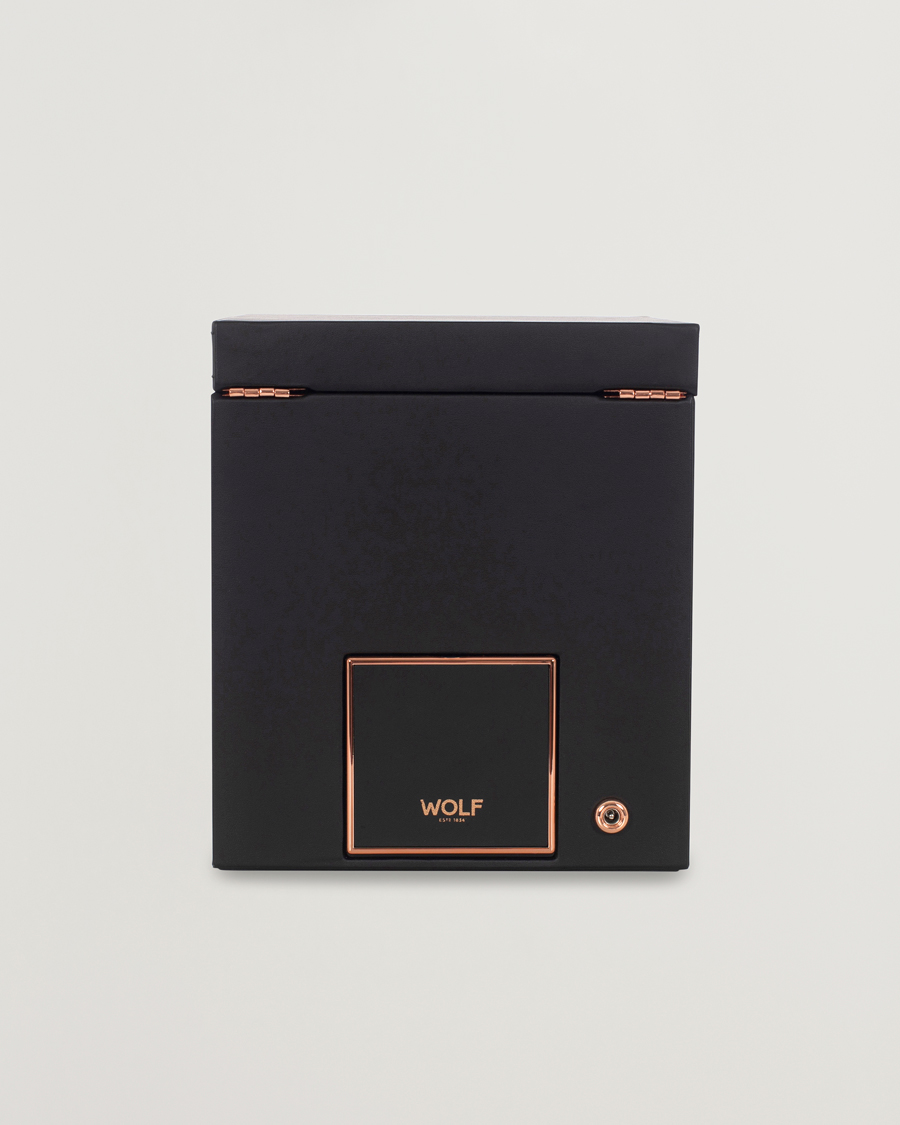 Men | Watch & Jewellery Boxes | WOLF | Axis Single Winder with Storage Copper