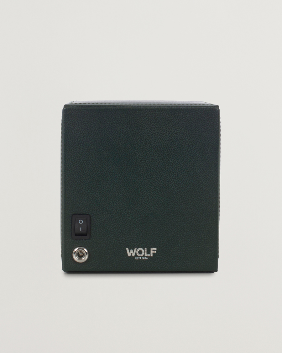 Men | Watch & Jewellery Boxes | WOLF | Cub Single Winder With Cover Green
