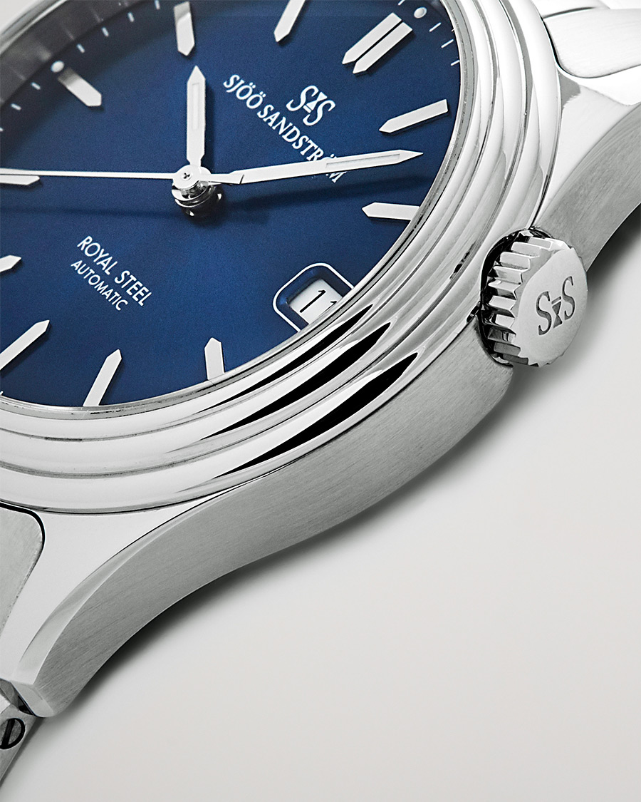 Men | Fine watches | Sjöö Sandström | Royal Steel Classic 36mm Blue and Steel
