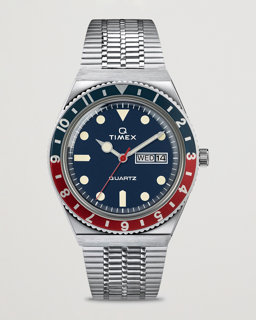 Men | Watches | Timex | Q Reissue 1979 Silver/Blue Dial
