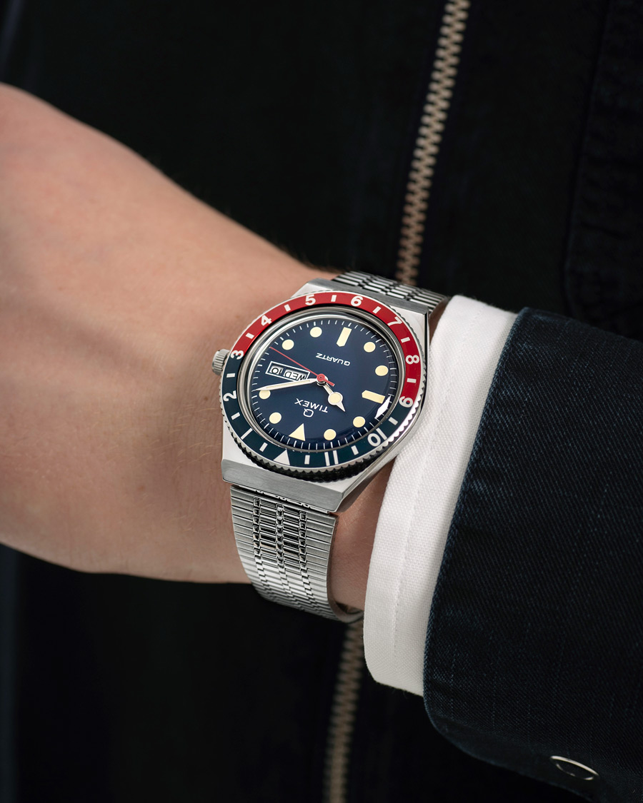 Men | Timex Q Reissue 1979 Silver/Blue Dial | Timex | Q Reissue 1979 Silver/Blue Dial