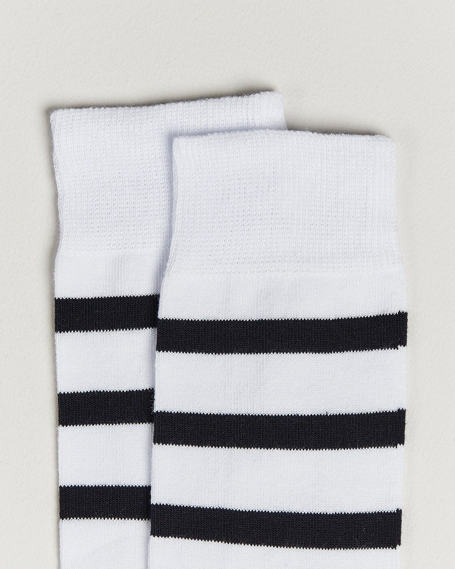 Men |  | Armor-lux | Loer Stripe Sock White/Rich Navy