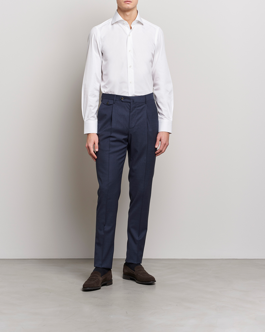 Men | Shirts | Finamore Napoli | Milano Slim Fit Classic Shirt White