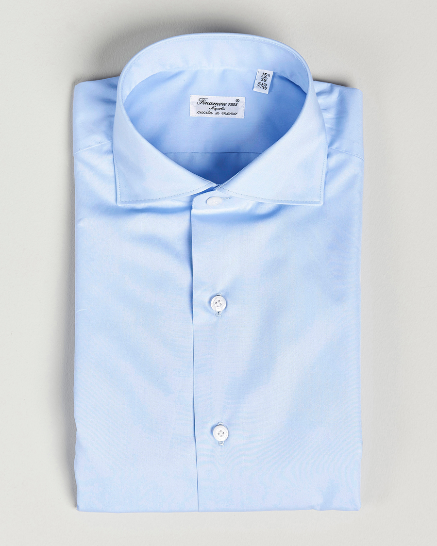 Men |  | Finamore Napoli | Milano Slim Fit Classic Shirt Light Blue