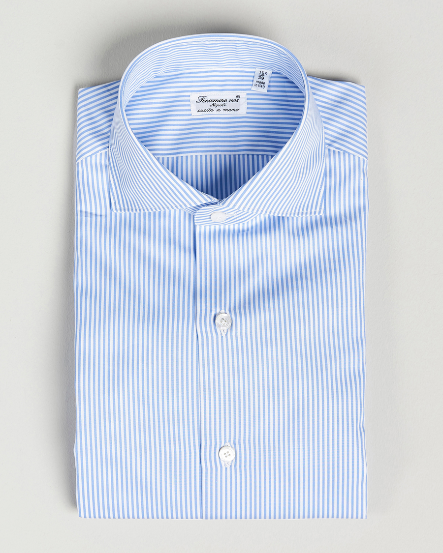 Men | Shirts | Finamore Napoli | Milano Slim Fit Classic Shirt Blue
