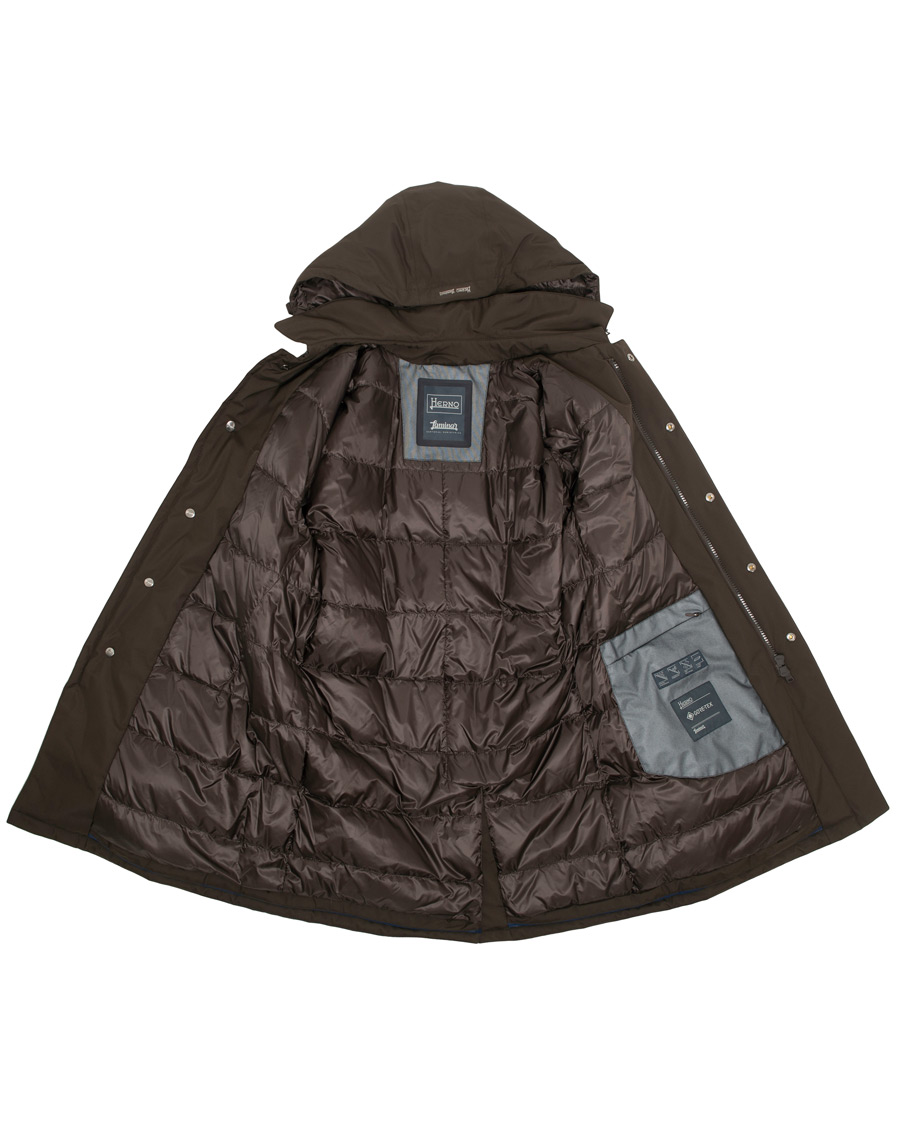 Men | Coats & Jackets | Herno | Laminar Padded Coat Brown