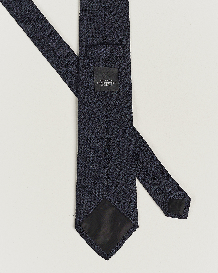 Men | Ties | Amanda Christensen | Silk Grenadine 8 cm Tie Navy