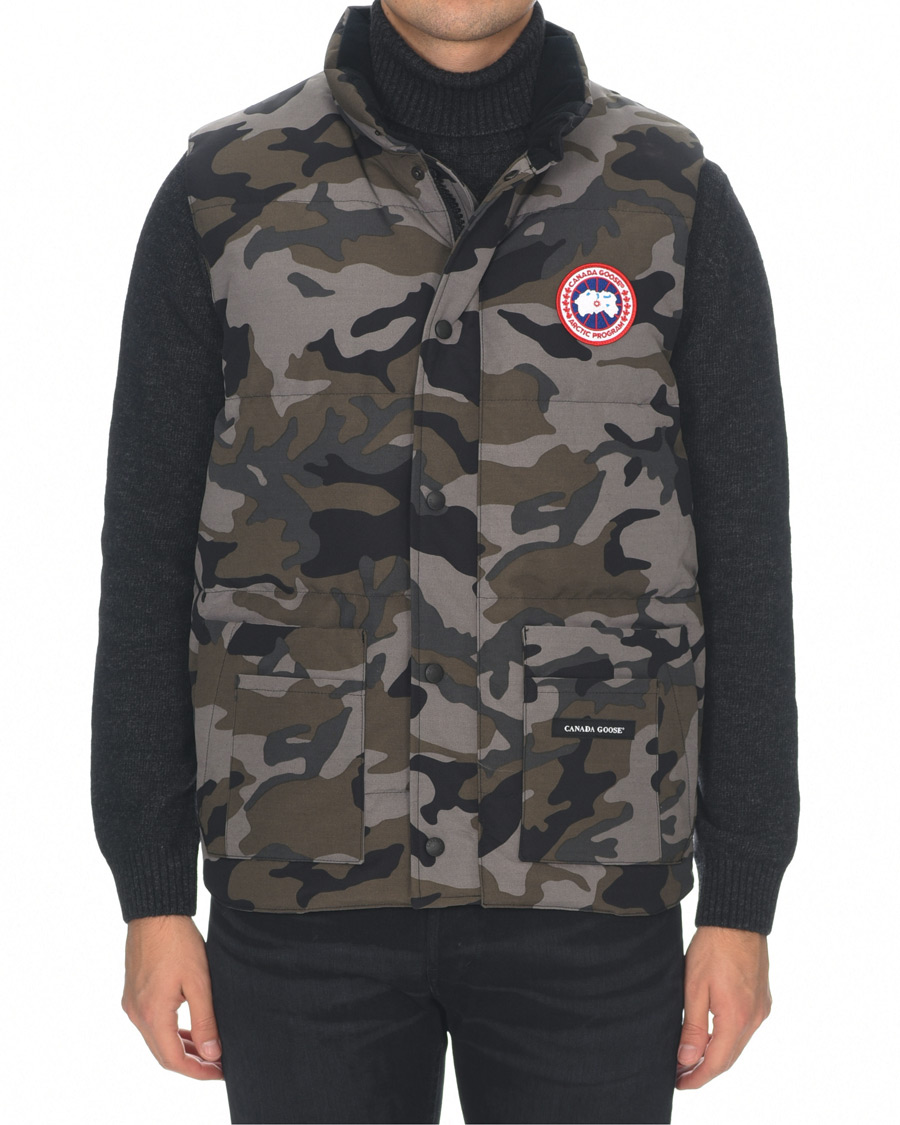 Men | Coats & Jackets | Canada Goose | Freestyle Crew Vest Coastal Grey Camo